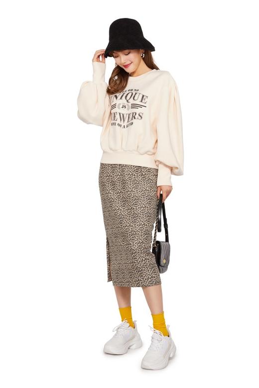 ANSUABEL 字母印花泡泡袖卫衣 10334 商品图1