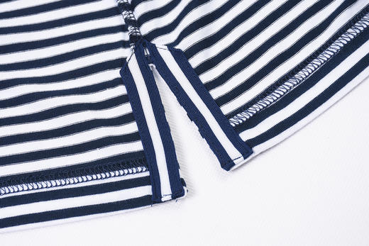 鲨鱼 简约刺绣小方标 条纹纯棉短袖POLO衫 PSS160 商品图11