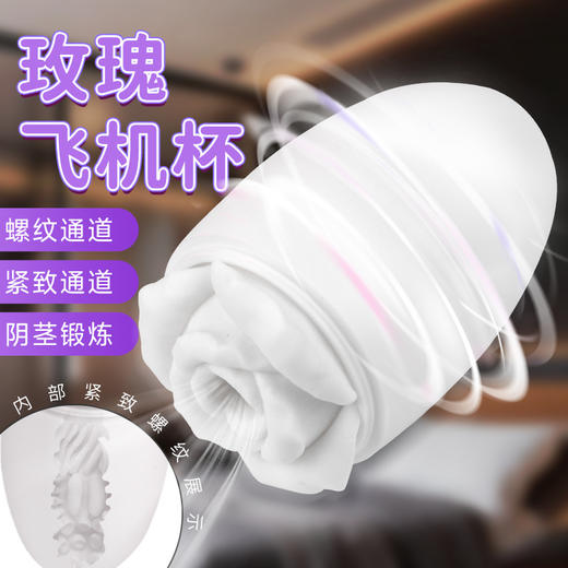 斯汉德玫瑰飞机杯男用自慰器手动宿舍飞机杯阴茎锻炼器 商品图0