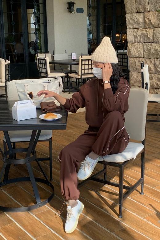 HAYES 复古棕色拉链连帽卫衣外套 17439 商品图5