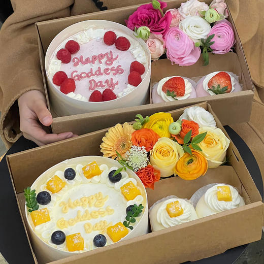 女神节礼盒|千层甜品蛋糕花盒 商品图0