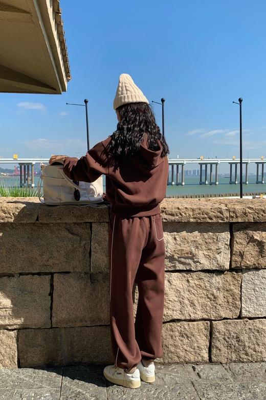 HAYES 复古棕色拉链连帽卫衣外套 17439 商品图6