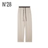 N°28 “雪糕裤”春款设计师舒适百搭休闲裤拼色松紧绳长裤9A11K008 商品缩略图3