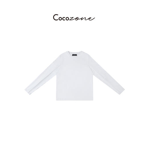 刘一一&COCO ZONE 圆领打底衫正肩长袖内搭T恤上衣 23C30325 商品图0
