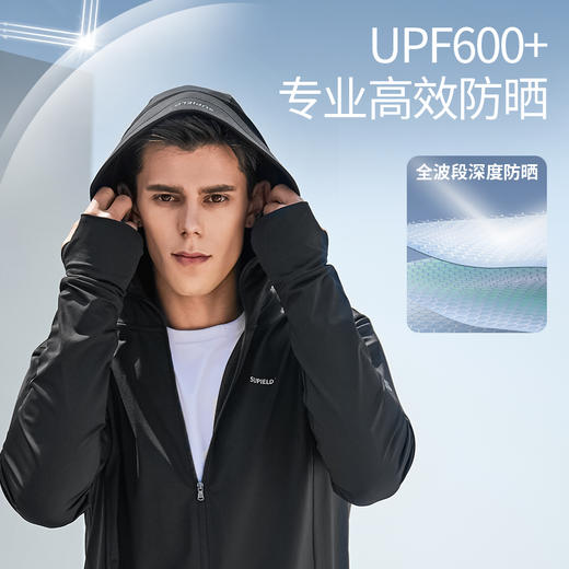 素湃Supield全波段高倍数防蚊防晒衣F306B（静谧黑XL、2XL、3XL、预售，下单7天内发货） 商品图3