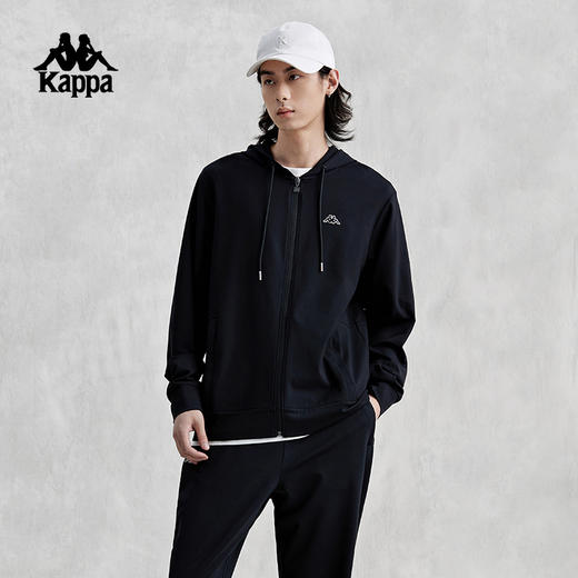 Kappa卡帕复古开身帽衫2024新款男凉感运动卫衣长袖外套K0E32MK02 商品图2