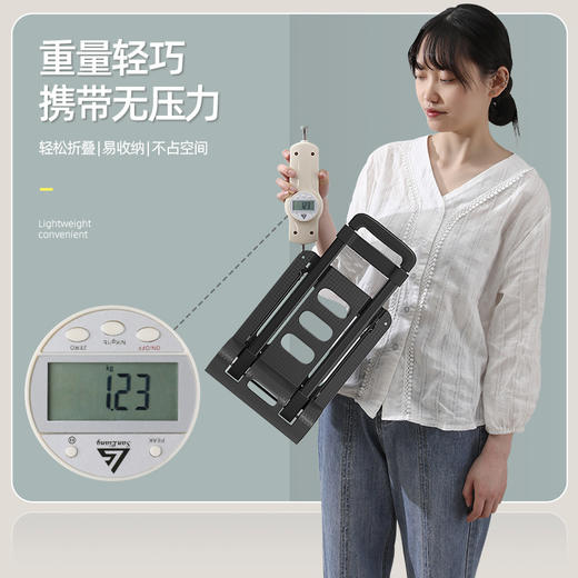 取快递小拉车【折叠家用 便携拉货搬运拖车】购物买菜手推车 行李拉杆车 商品图2