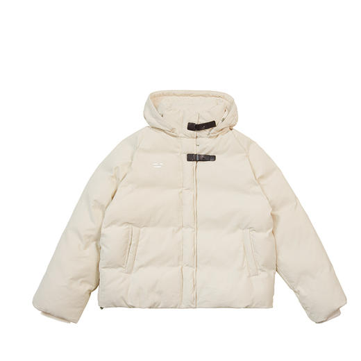 奶油白灯芯绒蓬蓬云朵棉服 连帽可拆卸 商品图3