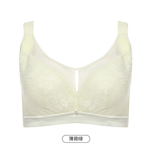 都市丽人完美包容大罩杯内衣女蕾丝文胸CDE杯适穿3/4杯超薄款速干软钢圈四排扣YB43J6 商品图10
