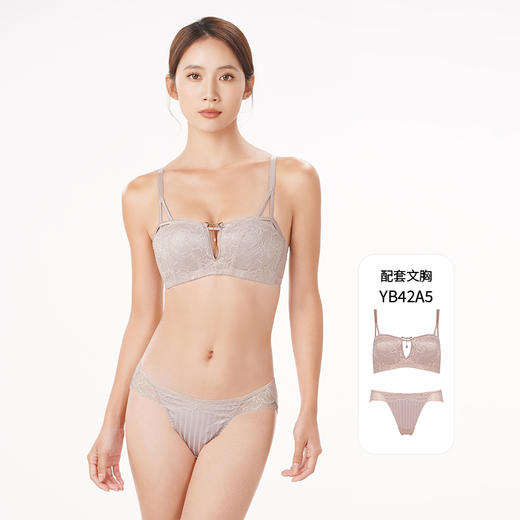 都市丽人薄透丝滑内裤女蕾丝+泳布内裤三角内裤YP45A5 商品图2