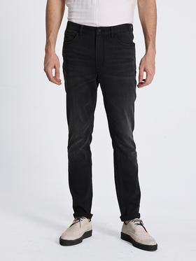 callisto黑色棉混纺牛仔裤 STJPW013T