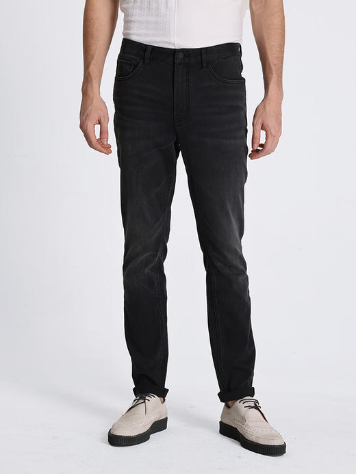 callisto黑色棉混纺牛仔裤 STJPW013T 商品图0