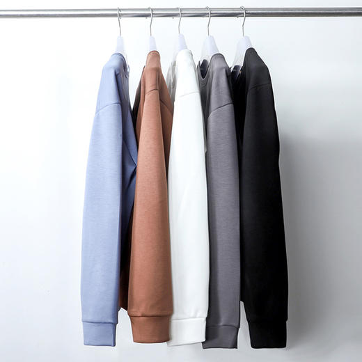 【超大码350斤】【新款DSK】大依优型大码纯色净版长袖卫衣加肥加大肥佬休闲宽松透气上衣打底男士胖子 商品图1