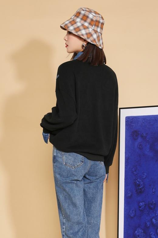 WHO KNOWS 牛仔拼接领假两件式卫衣 14539 商品图3