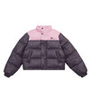 老花拼接撞色立领羽绒服面包服保暖百搭男女同款 商品缩略图4