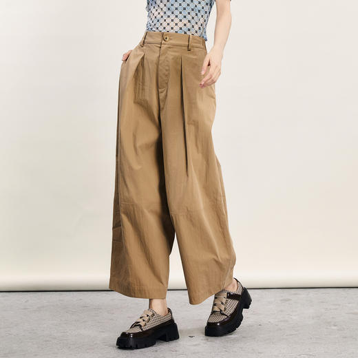 谜底大廓形灯笼裤女2024年夏新品造型感特色宽松休闲裤242MK0536 商品图1