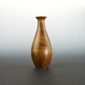 酒瓶形净瓶°绿檀&金丝楠素花插15*5cm