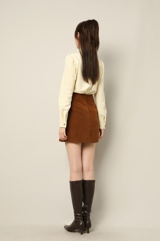 Le Malene 设计感灯芯绒复古翻领上衣 17509 商品图5