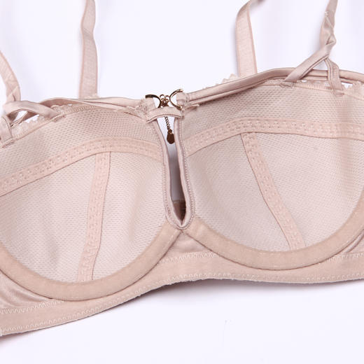 都市丽人聚拢升杯内衣女蕾丝文胸B杯适穿1/2杯超薄款速干常规内衣软钢圈三排扣YB42A5 商品图11