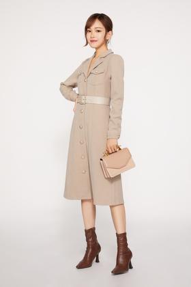 LNNNS 时尚简约外套式连衣裙 10037