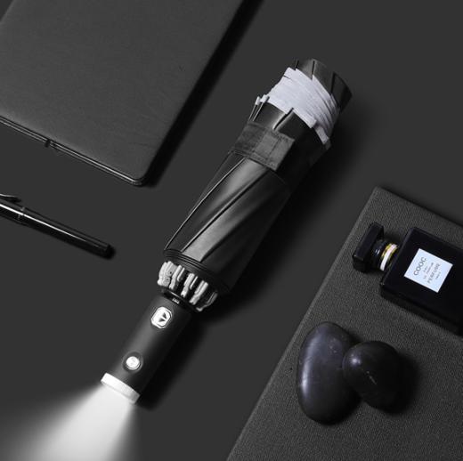 【一甩即干 黑胶防晒 LED照明】升级款全自动晴雨伞 商品图6