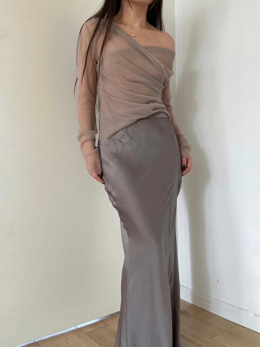 TU｜C04SS24-SK03 拼接鱼尾半裙 [ 灰 ] 商品图2