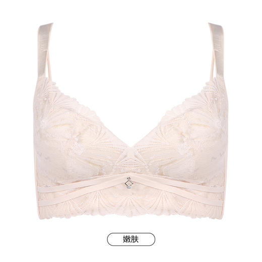 都市丽人美体纤塑柔型杯中塑塑身内衣女蕾丝AB杯适穿3/4杯中厚调整型文胸无钢圈四排扣LJ41C7 商品图11