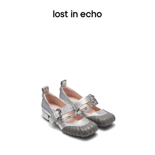 lost in echo2024春夏新款设计师品牌方头双扣带浅口芭蕾舞单鞋女 商品图0