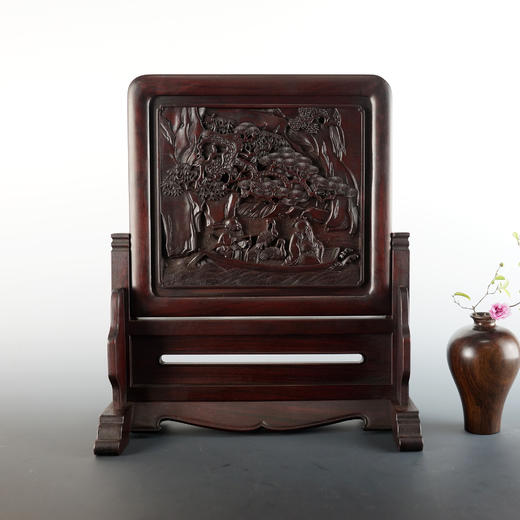 赤壁夜游°明式简座小插屏 商品图1