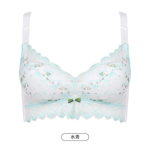 都市丽人聚拢升杯内衣女蕾丝文胸B杯适穿3/4杯中厚常规内衣无钢圈四排扣YB45A3 商品图11