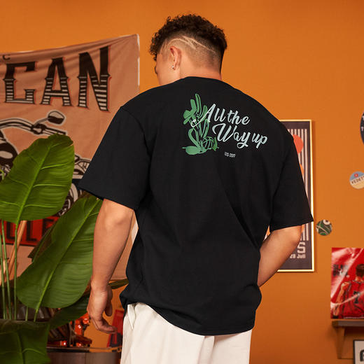 有志者UZIS 针织纯棉T恤男夏季透气美式休闲篮球运动短袖[仙人掌] 商品图1