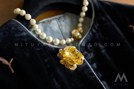 祥云滚边袖丝绒夹棉国风外套棉服 商品图12