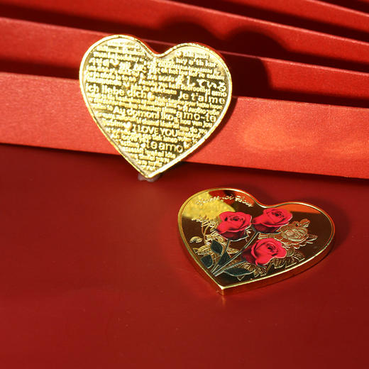 【福利】玫瑰花心形纪念章礼盒套装 商品图3