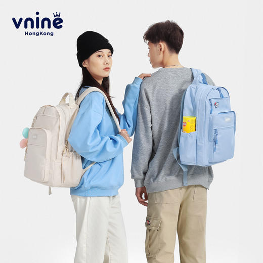 第九城VD233991 书包初中生书包女生中学生上课双肩背包男孩14/15英寸电脑包大学生书包通勤出游包 商品图6