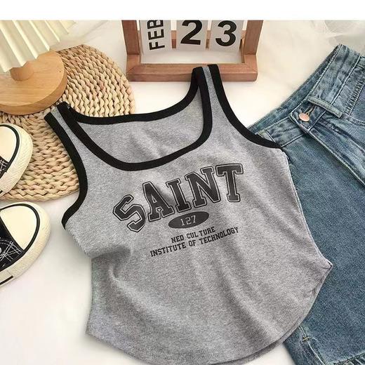 女士固定杯带罩杯大版吊带背心春夏免穿文胸螺纹棉2305/2303/688/698/2509/8919/8926/2588/2589 商品图8