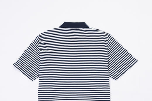 鲨鱼 简约刺绣小方标 条纹纯棉短袖POLO衫 PSS160 商品图13