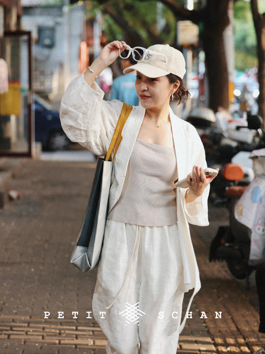 PETIT SCHAN小闪 CLO#338 Birds And Poems 飞鸟与诗 纯棉/亚麻设计感新中式茧型对襟外套 商品图3