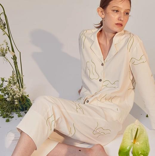 CremeSu 春夏C系列舒适棉麻抽象印花女家居服睡衣【该商品不支持用券】 商品图0