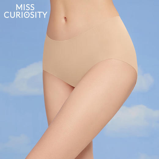 3条78元好奇蜜斯无痕内裤女薄款平角裤头纯棉裆性感透气中腰新款 -詹妮 商品图0