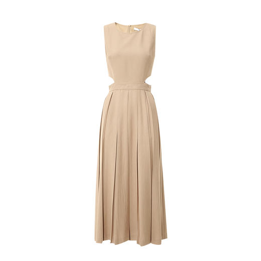 VIMAGE纬漫纪夏季新款时尚无袖百搭显瘦露腰百褶连衣裙V2107738 商品图5