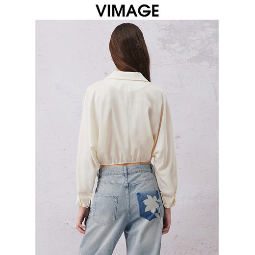 VIMAGE纬漫纪春季新款收腰显瘦女短衬衫V2109709 商品图3