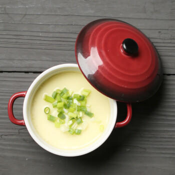 苏氏陶瓷创意双耳带盖汤盅炖罐汤煲盅陶瓷2个装红棕小汤盅350毫升 商品图4