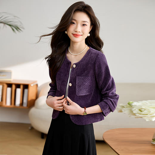 春装新款，简约百搭时尚小香风短外套HR-ZYF8911 商品图5