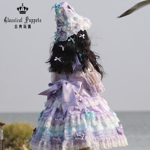 【再贩，全款预售】童装 安东尼蛋糕日常OP 绿人鱼/紫人鱼 古典玩偶 Lolita 商品图9