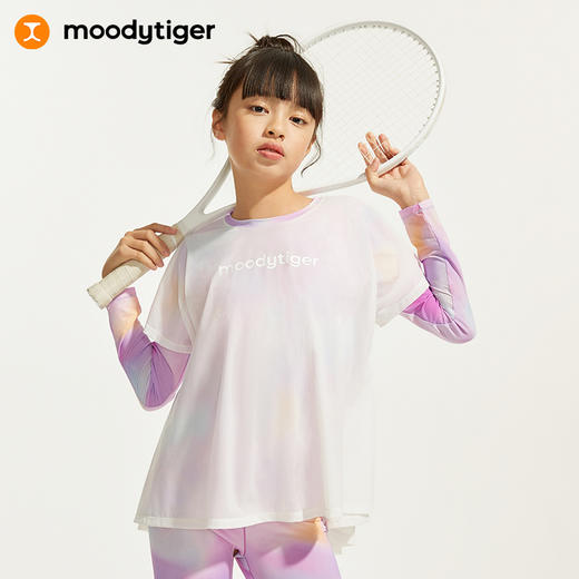 【专属】moodytiger24年新品女童仙女T恤夏季儿童防晒凉感打底衫薄款运动衫32210101 商品图0