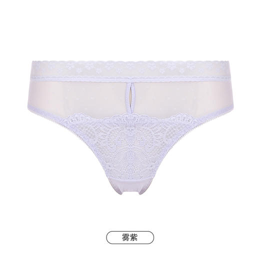 都市丽人薄透丝滑内裤女蕾丝+网布女士内裤三角内裤LP42C7 商品图12