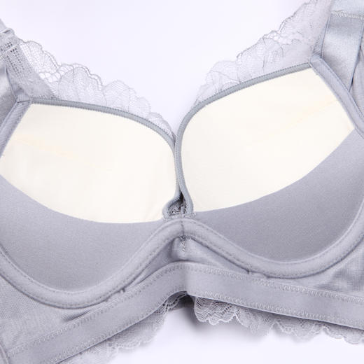 都市丽人舒软挺塑轻塑调整型内衣女蕾丝塑身A杯3/4杯A加厚B中厚文胸无钢圈四排扣LJ41A5 商品图5