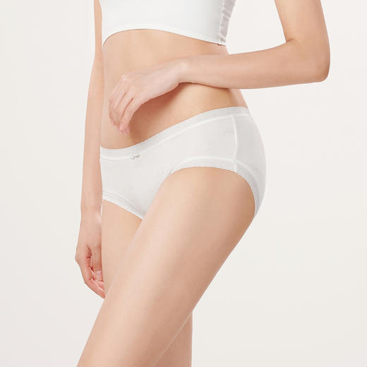 都市丽人基础系列舒肤棉内裤女棉提花纯棉女士内裤低腰平角内裤LK45A8 商品图2