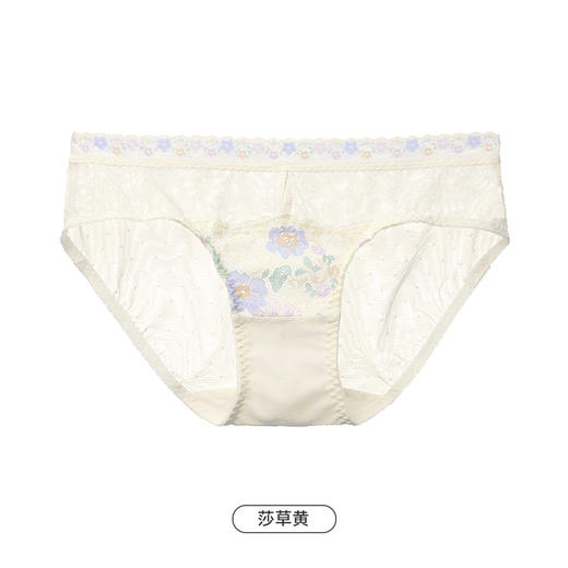 都市丽人薄透丝滑内裤女蕾丝+网布女士内裤三角内裤LP42C7 商品图11