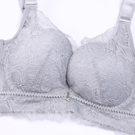 都市丽人舒软挺塑轻塑调整型内衣女蕾丝塑身A杯3/4杯A加厚B中厚文胸无钢圈四排扣LJ41A5 商品图4